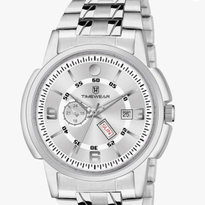 TIMEWEAR Analog, Day Date Functioning, Stainless Steel Chain Watch for Men