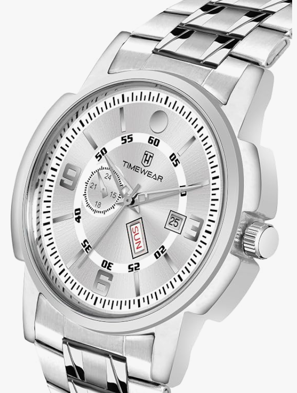 TIMEWEAR Analog, Day Date Functioning, Stainless Steel Chain Watch for Men - Image 2